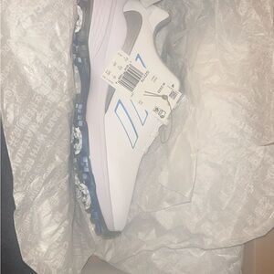 Reebok White and Blue Athletic Shoes
